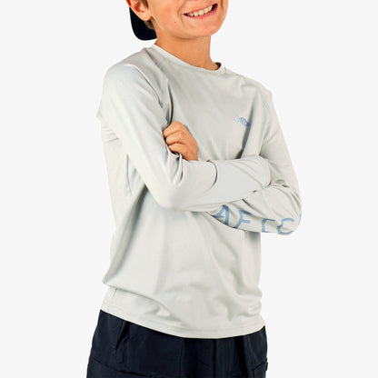 Clearwater Heather Youth Samurai Performance LS Shirt / AFTCO Best Seller