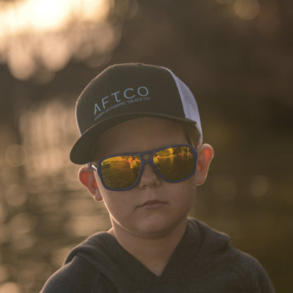 Black Youth Samurai Trucker Hat / AFTCO Great Value