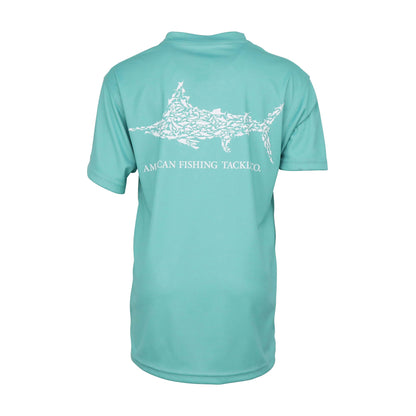 Agate Kids Jigfish Jig Fishing Short Sleeve Shirt / AFTCO Classic