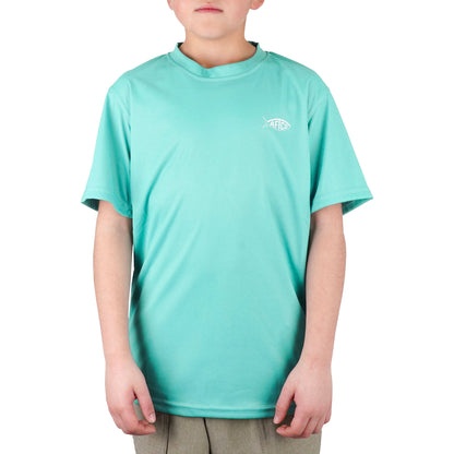 Agate Kids Jigfish Jig Fishing Short Sleeve Shirt / AFTCO Classic