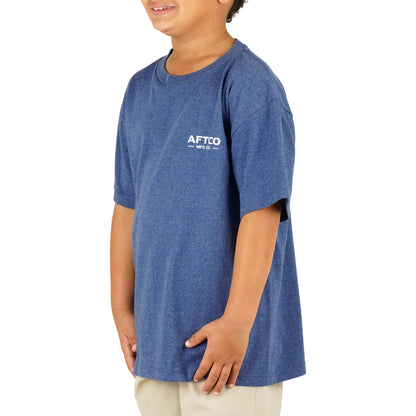 Neon Sky Blue Heather Youth Fetch SS T-Shirt / AFTCO Everyday