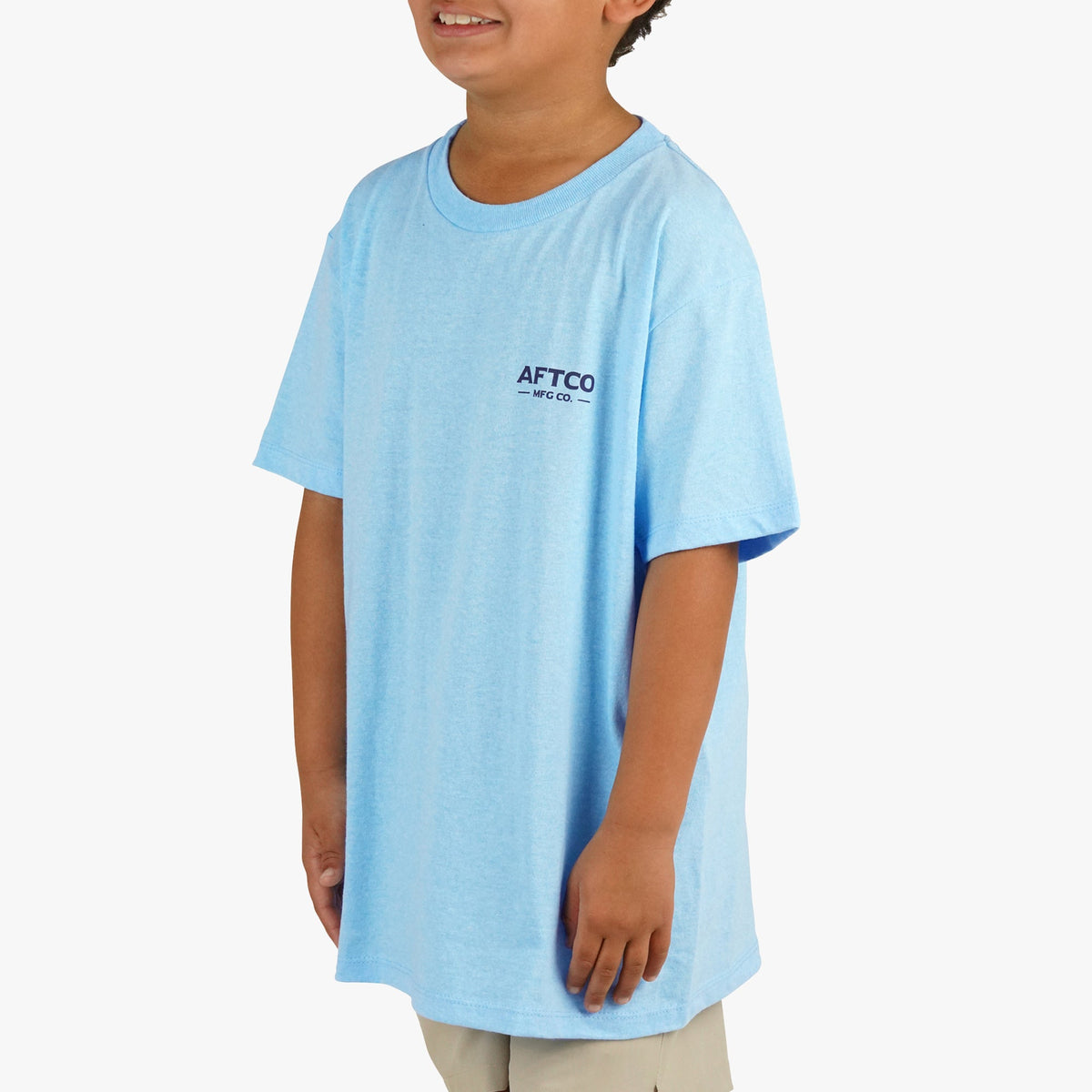 Neon Sky Blue Heather Youth Fetch SS T-Shirt / AFTCO Everyday