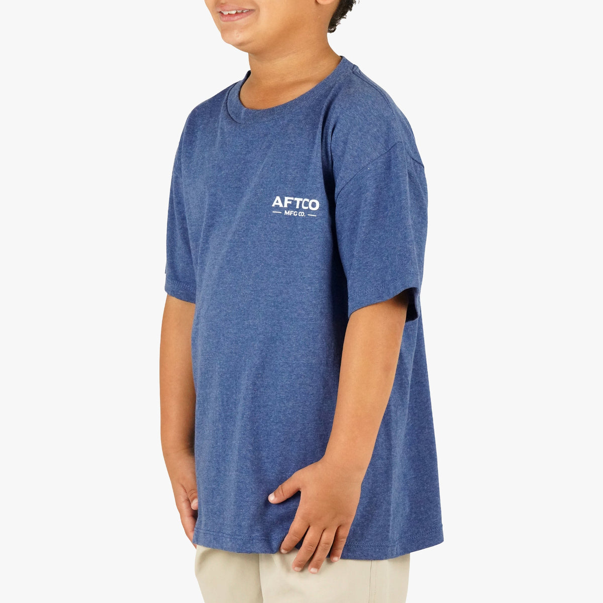 Neon Sky Blue Heather Youth Fetch SS T-Shirt / AFTCO Everyday