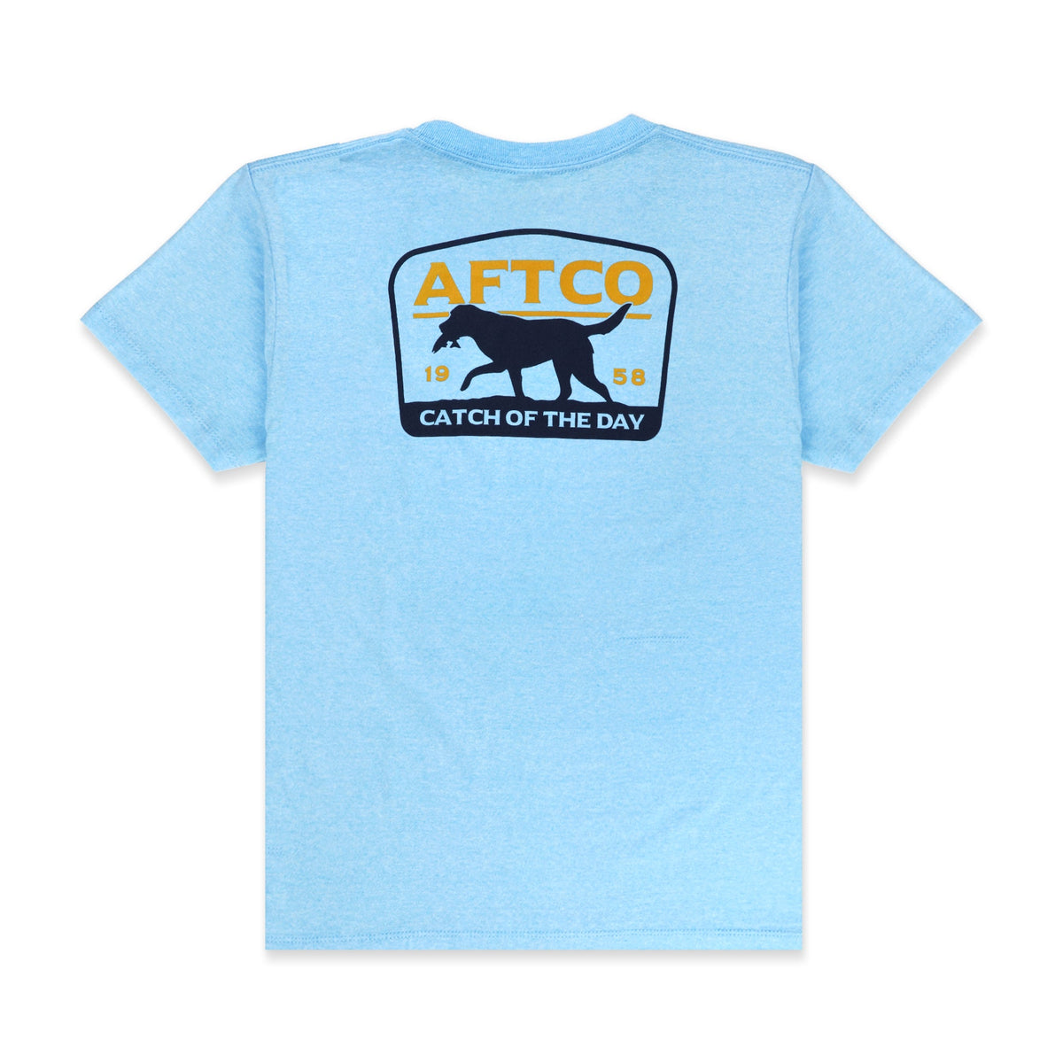 Neon Sky Blue Heather Youth Fetch SS T-Shirt / AFTCO Everyday