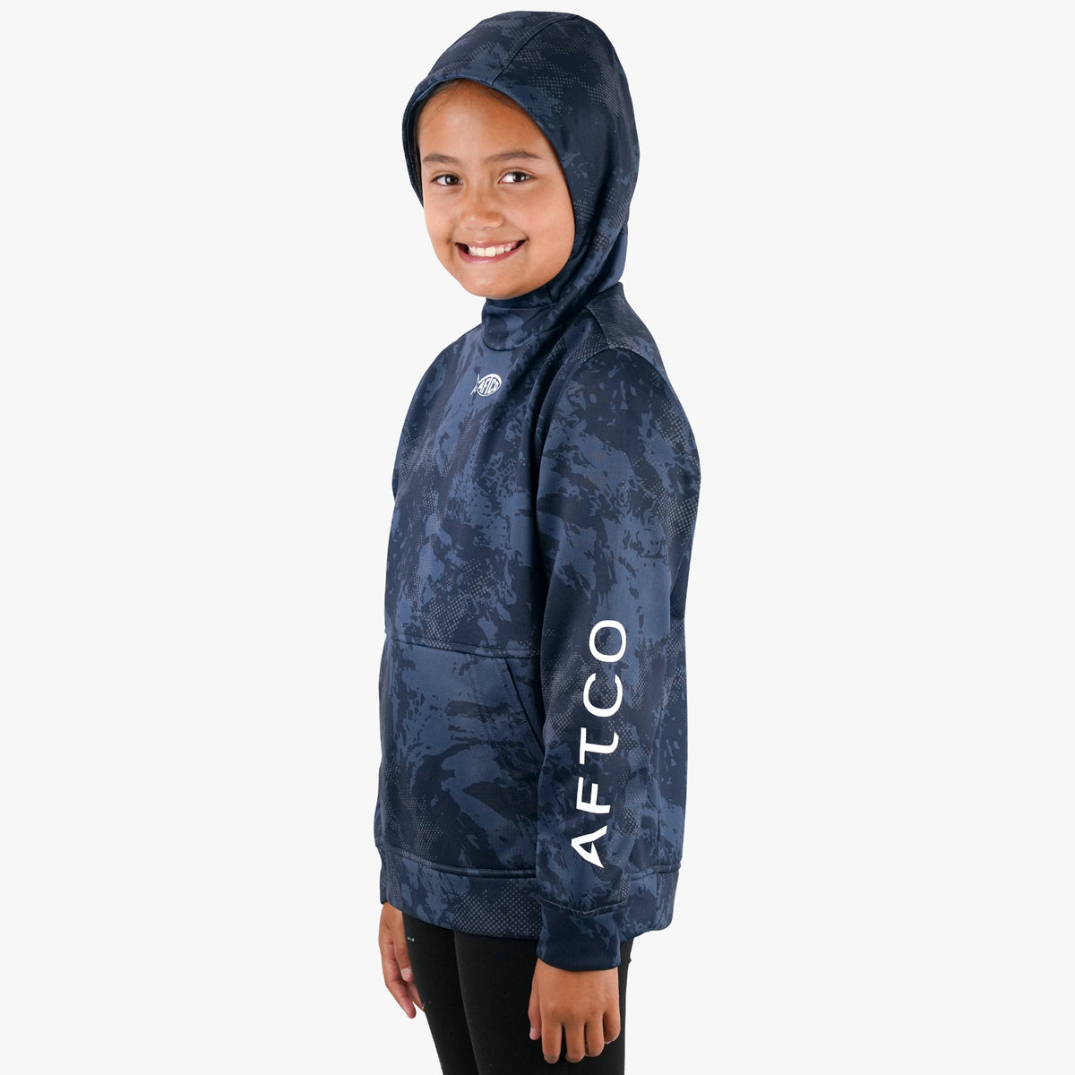 Olive Current Camo Youth Shadow Tactical Hoodie / AFTCO Premium