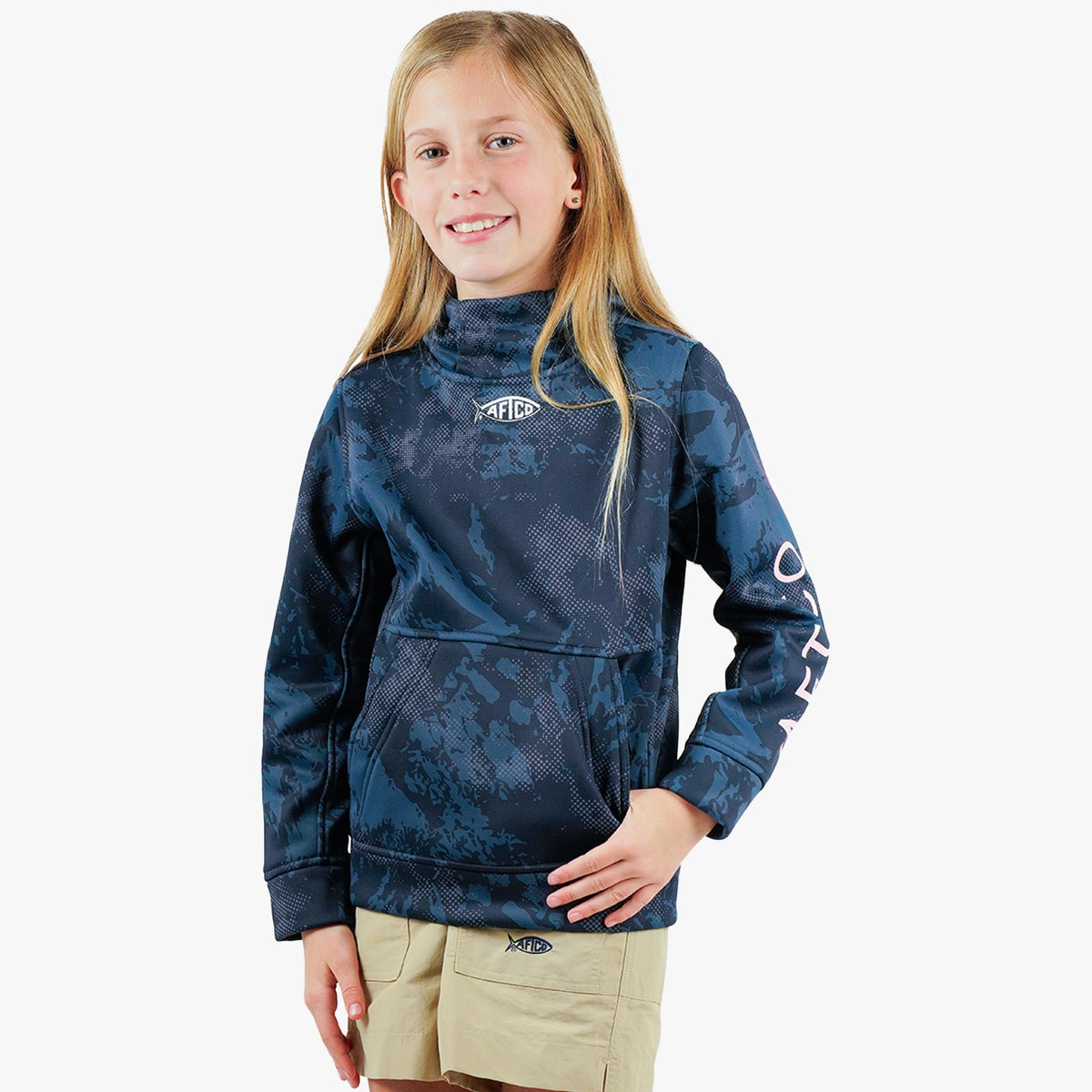 Olive Current Camo Youth Shadow Tactical Hoodie / AFTCO Premium