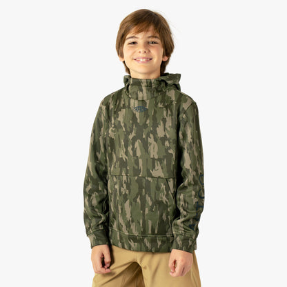 Olive Current Camo Youth Shadow Tactical Hoodie / AFTCO Premium