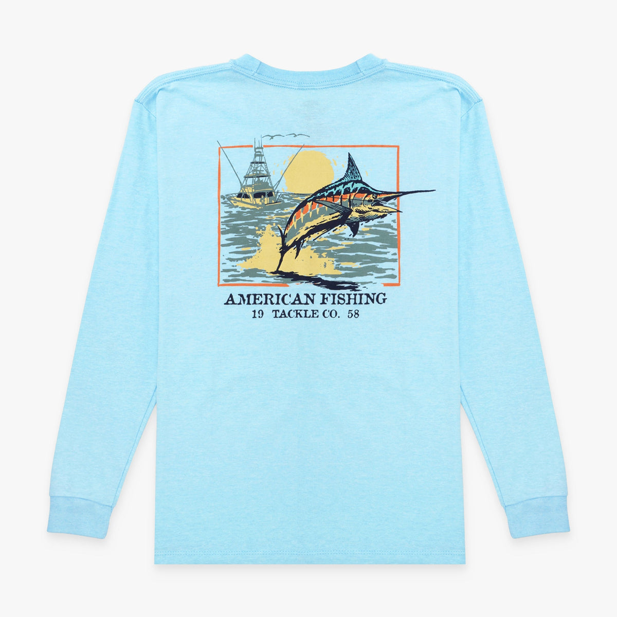 Army Heather Youth Flying Bill Long Sleeve Fishing T-Shirt / AFTCO Recommended