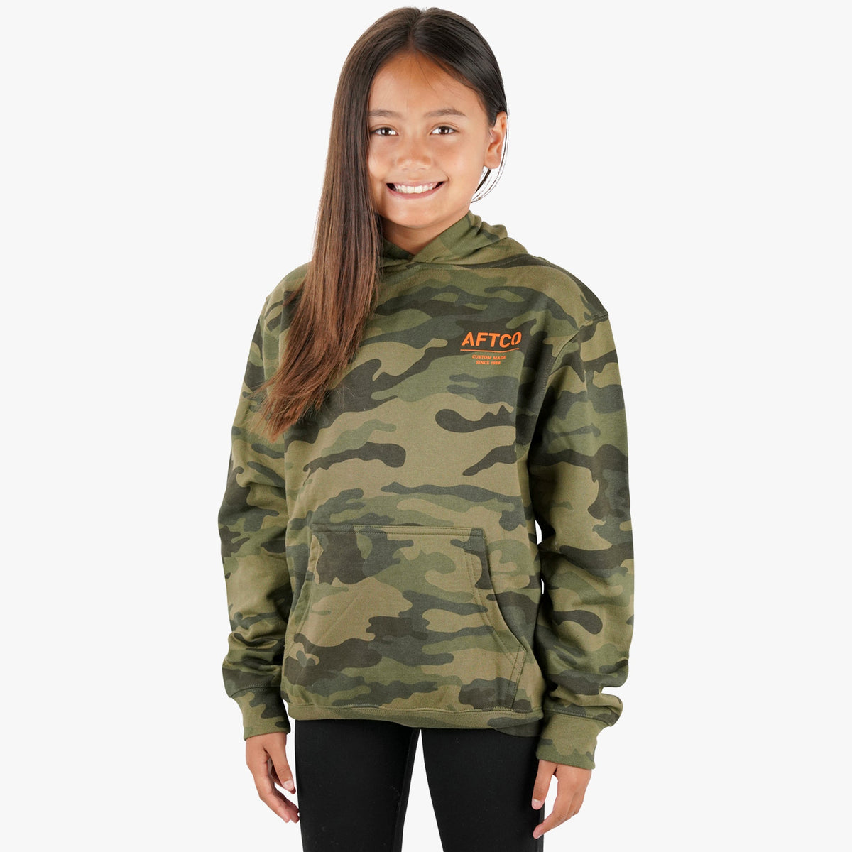 Black Camo Youth Radar Camo Pullover Hoodie / AFTCO Customer Favorite