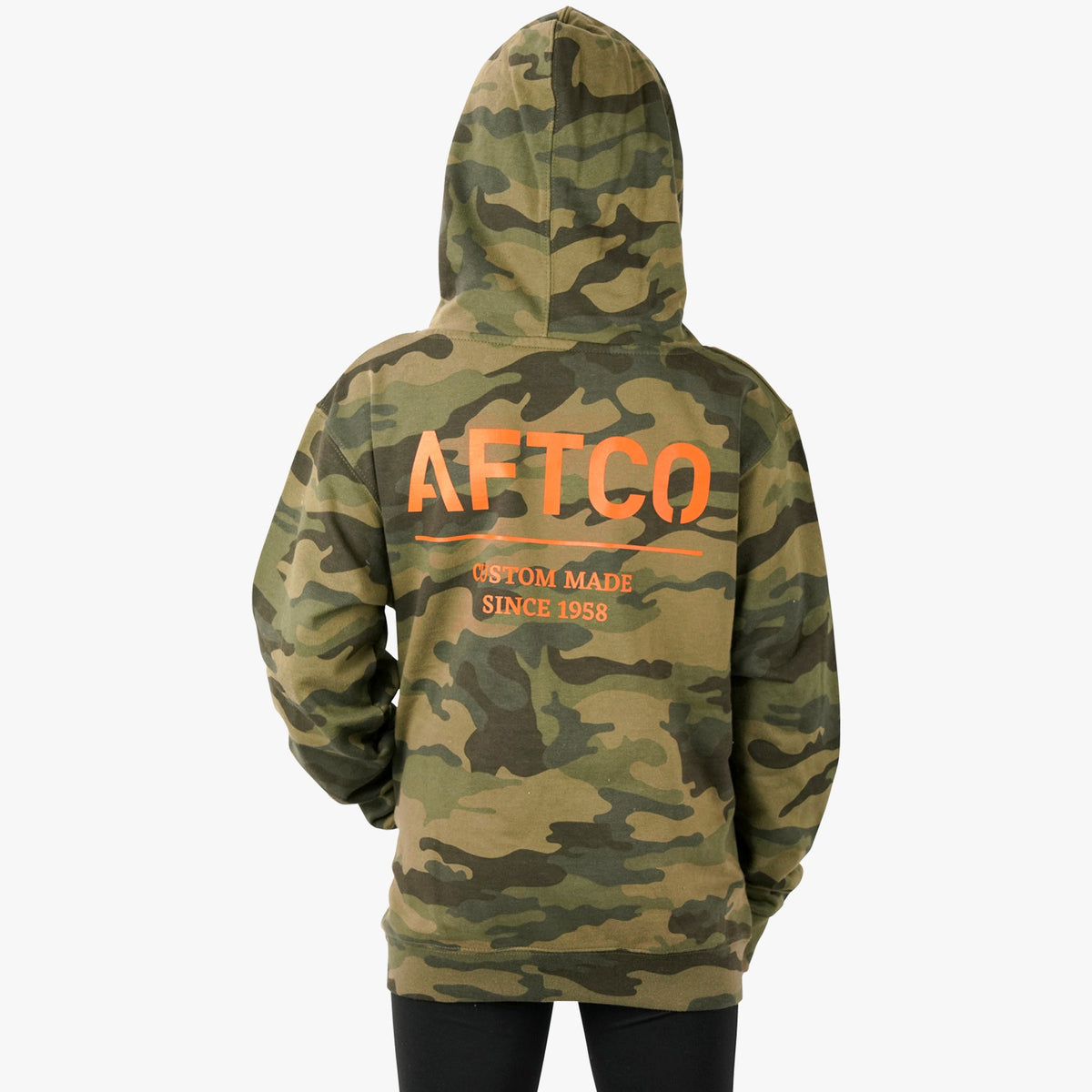 Black Camo Youth Radar Camo Pullover Hoodie / AFTCO Customer Favorite