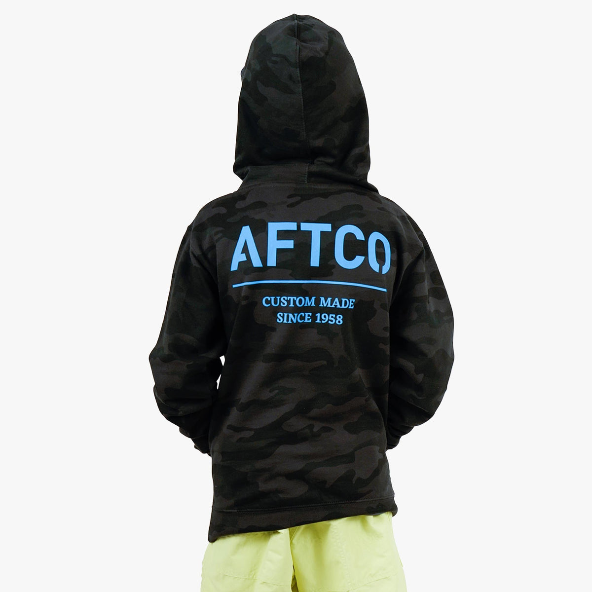 Black Camo Youth Radar Camo Pullover Hoodie / AFTCO Customer Favorite