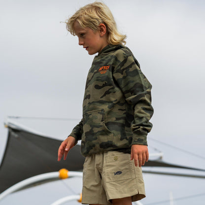 Black Camo Youth Radar Camo Pullover Hoodie / AFTCO Customer Favorite