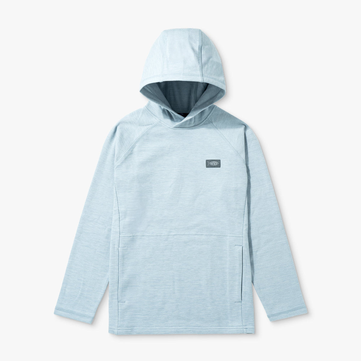 Dark Sea Heather Youth Coastal Layer Fishing Pullover Hoodie / AFTCO Classic
