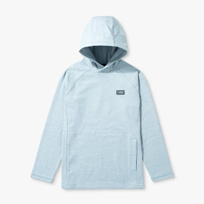 Dark Sea Heather Youth Coastal Layer Fishing Pullover Hoodie / AFTCO Classic