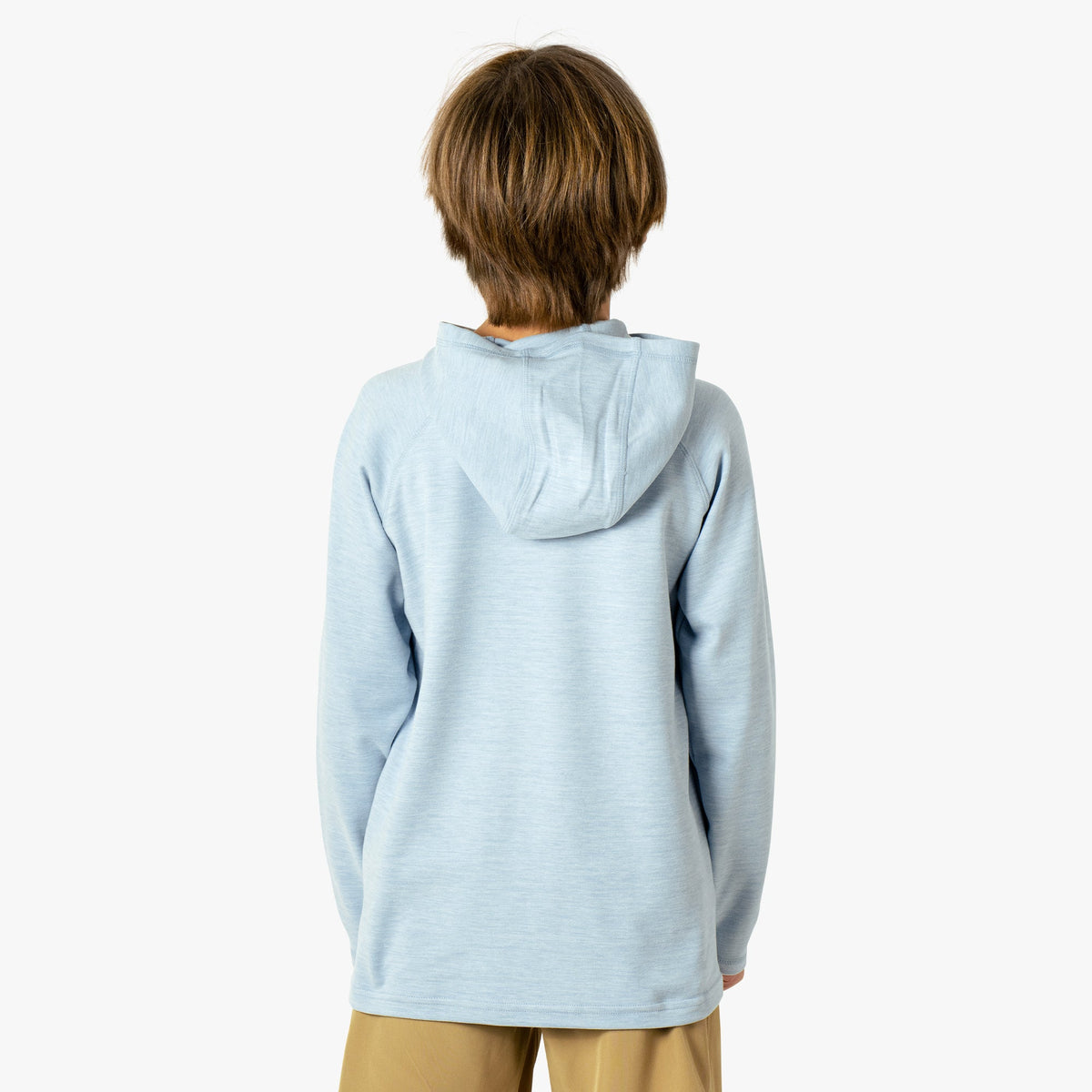 Dark Sea Heather Youth Coastal Layer Fishing Pullover Hoodie / AFTCO Classic