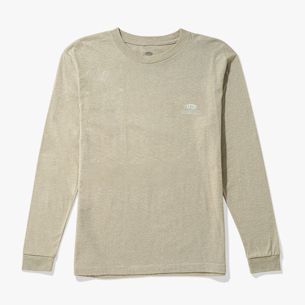 Navy Heather Youth Billed Long Sleeve Fishing Shirt / AFTCO Exclusive