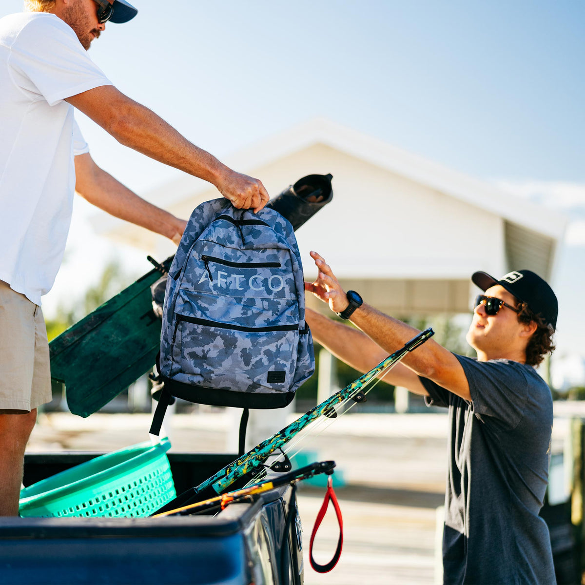 Forest Grouper Camo Schoolie Backpack / AFTCO Best Seller