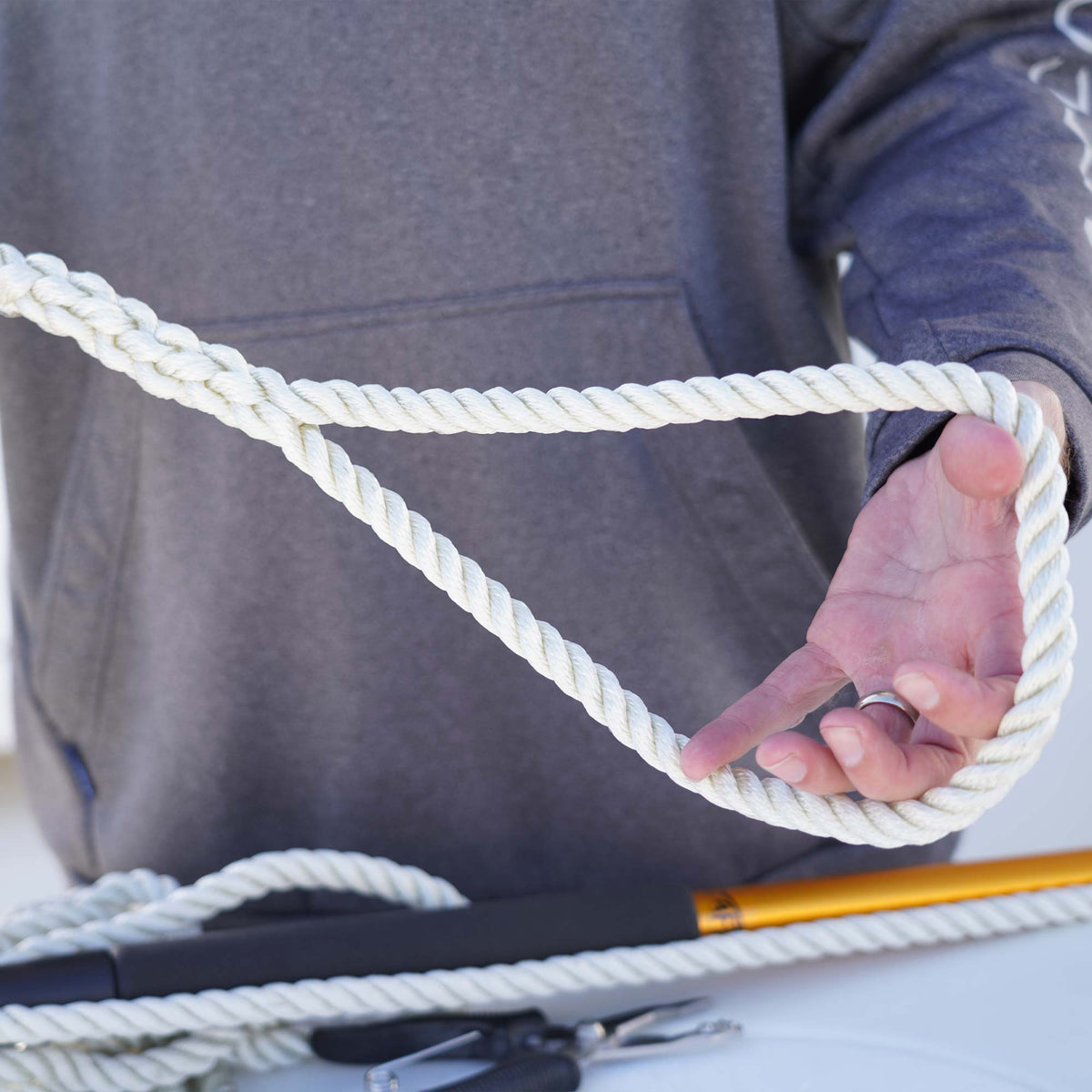 White Fly Gaff Rope Kit 25' / AFTCO Hot Sale