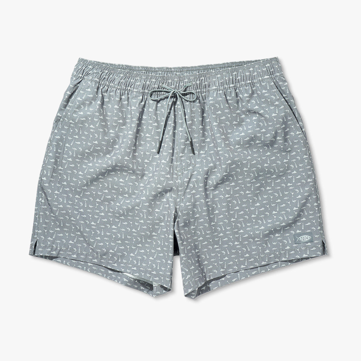 Steel Strike Printed Swim Trunks / AFTCO Premium
