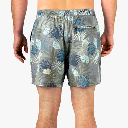 Chrcoal Print Strike Printed Swim Trunks / AFTCO Value