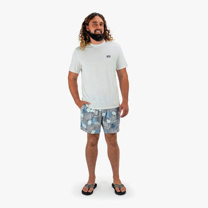 Chrcoal Print Strike Printed Swim Trunks / AFTCO Value