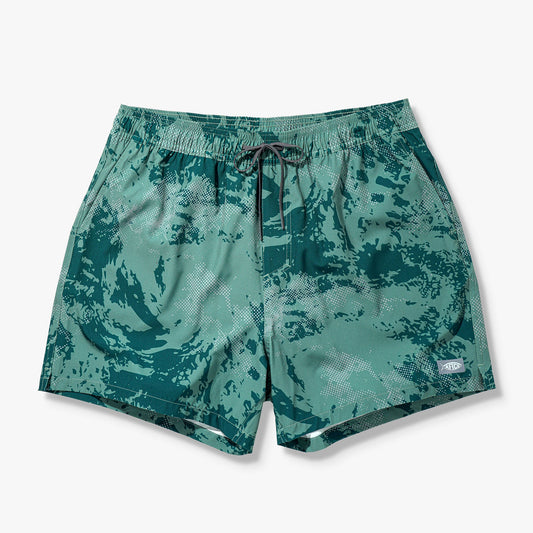 Dark Sea Storm Camo Strike Printed Swim Trunks / AFTCO Latest