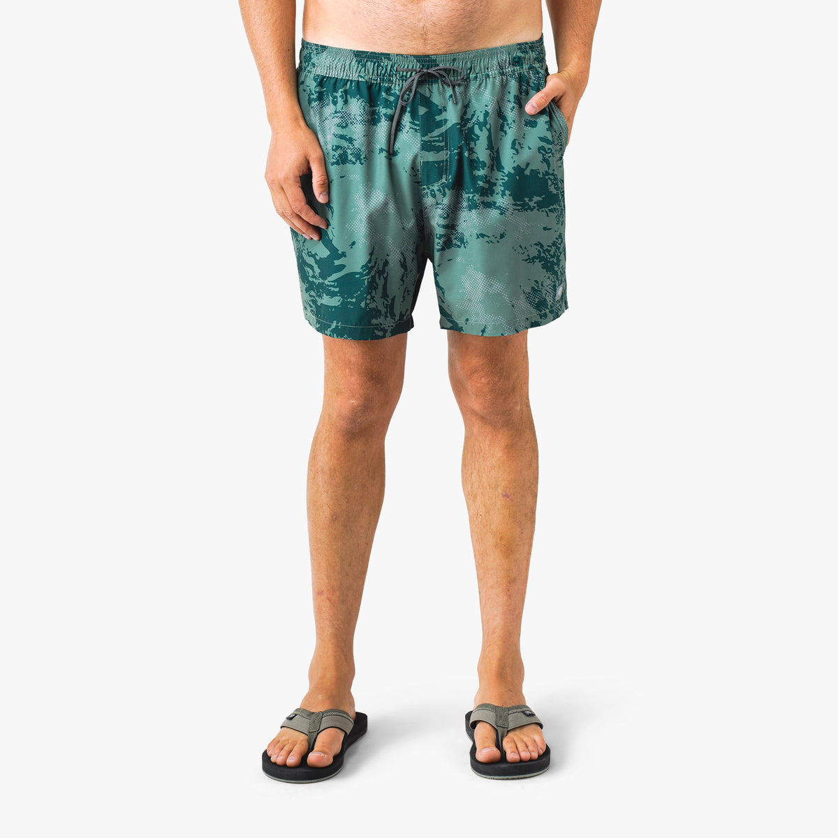 Dark Sea Storm Camo Strike Printed Swim Trunks / AFTCO Latest