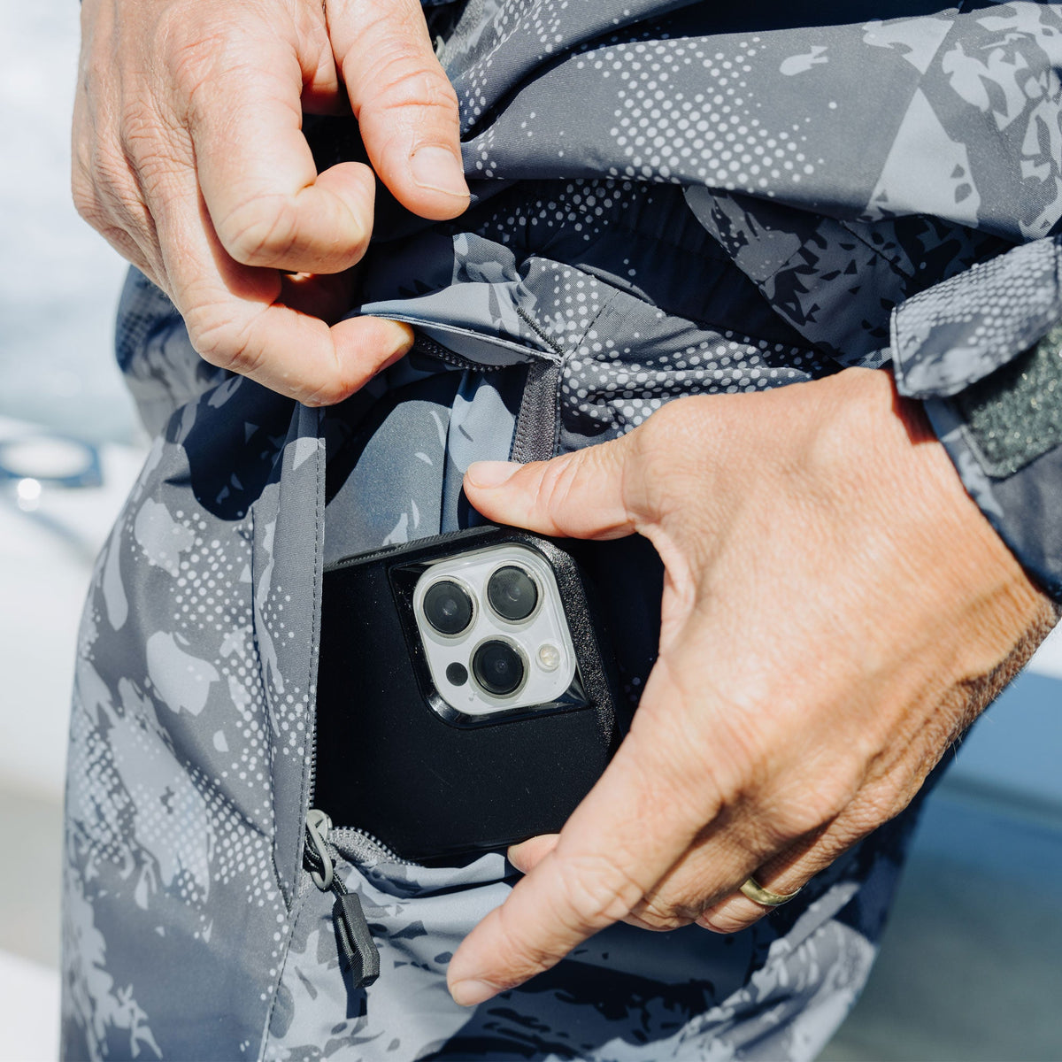 Steel Storm Camo Crossing Printed Camo Fishing Pants / AFTCO Sale