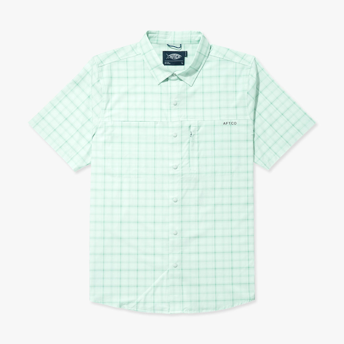 Blue Shadow Seabreeze Short Sleeve Button Down Shirt / AFTCO Top Pick