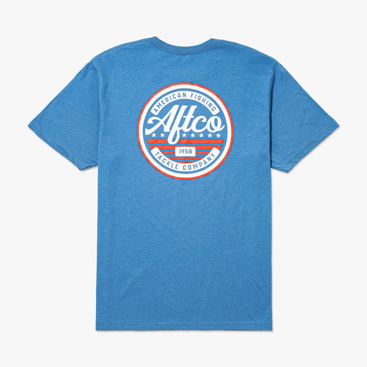 Azure Heather United Short Sleeve Men's Fishing T-Shirt / AFTCO Special Offer
