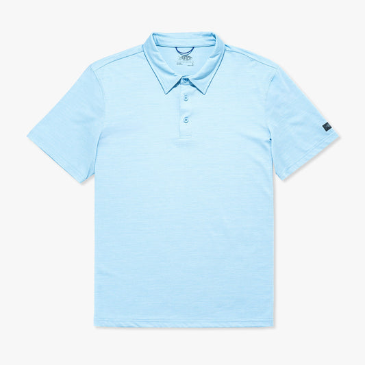 Airy Blue Heather Adapt Performance Polo Shirt / AFTCO Special Offer
