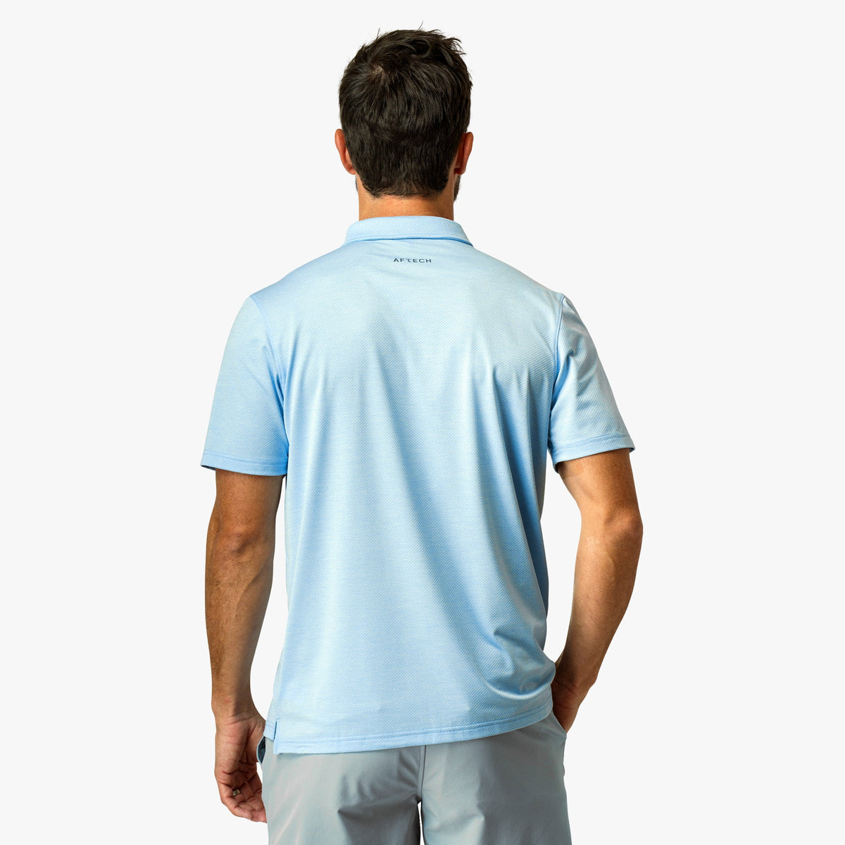 Airy Blue Heather Adapt Performance Polo Shirt / AFTCO Special Offer
