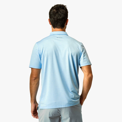 Airy Blue Heather Adapt Performance Polo Shirt / AFTCO Special Offer