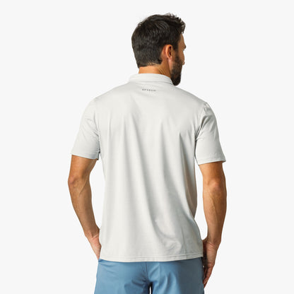 Airy Blue Heather Adapt Performance Polo Shirt / AFTCO Special Offer