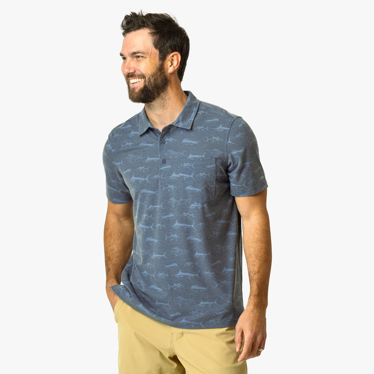 Ink Qualifier Printed Performance Polo Shirt / AFTCO Everyday