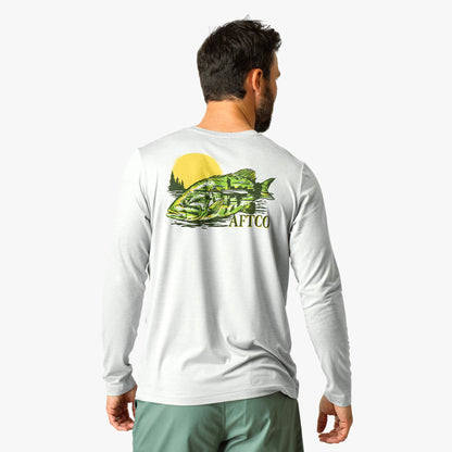 Athletic Heather Reflection Long Sleeve Sun Protection Shirt / AFTCO Great Value