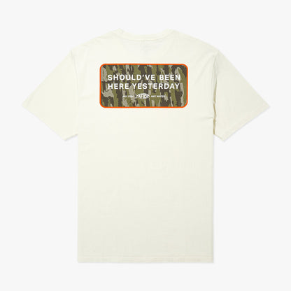 Cream Yesterday Short Sleeve Men's Fishing T-Shirt / AFTCO Classic