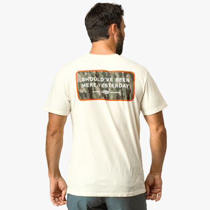 Cream Yesterday Short Sleeve Men's Fishing T-Shirt / AFTCO Classic
