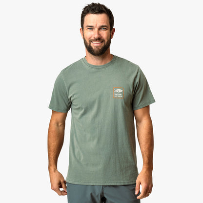 Cream Yesterday Short Sleeve Men's Fishing T-Shirt / AFTCO Classic