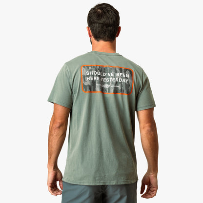 Cream Yesterday Short Sleeve Men's Fishing T-Shirt / AFTCO Classic