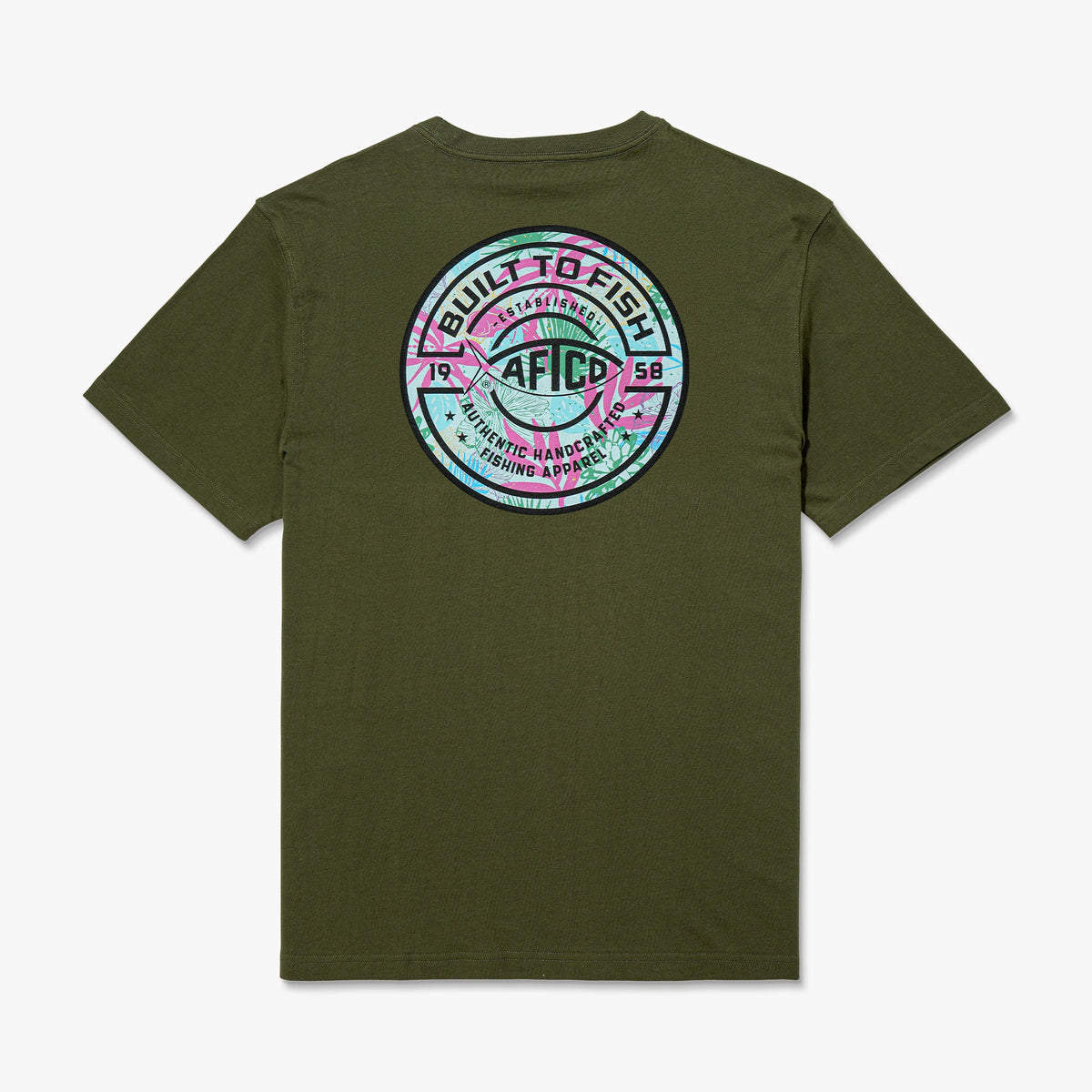 Clearwater Tropics Short Sleeve Men's Fishing T-Shirt / AFTCO Everyday