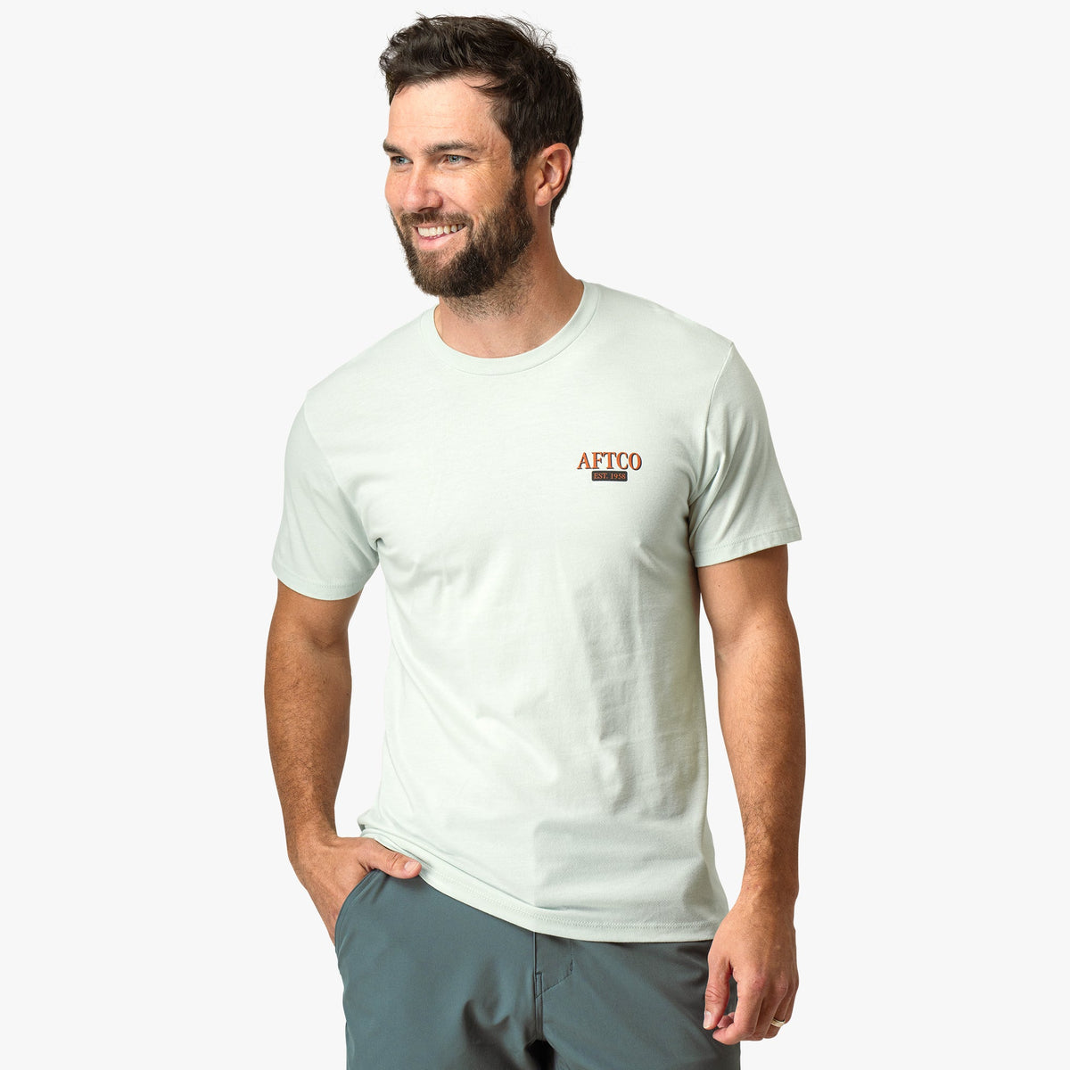 Charcoal Heather Bronzeback Short Sleeve Fishing T-Shirt / AFTCO Quality