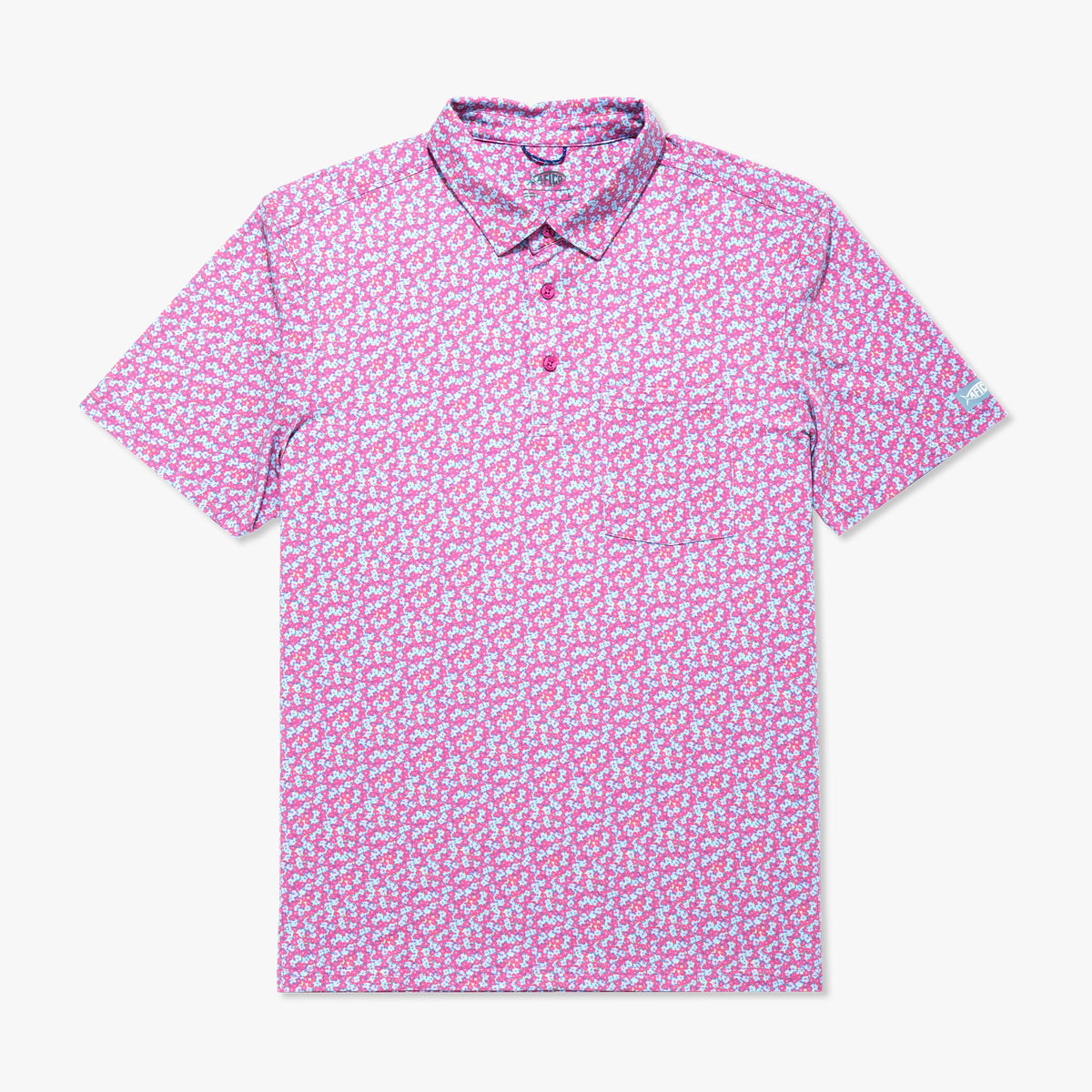 Quiet Tide Print Qualifier Printed Performance Polo Shirt / AFTCO Value