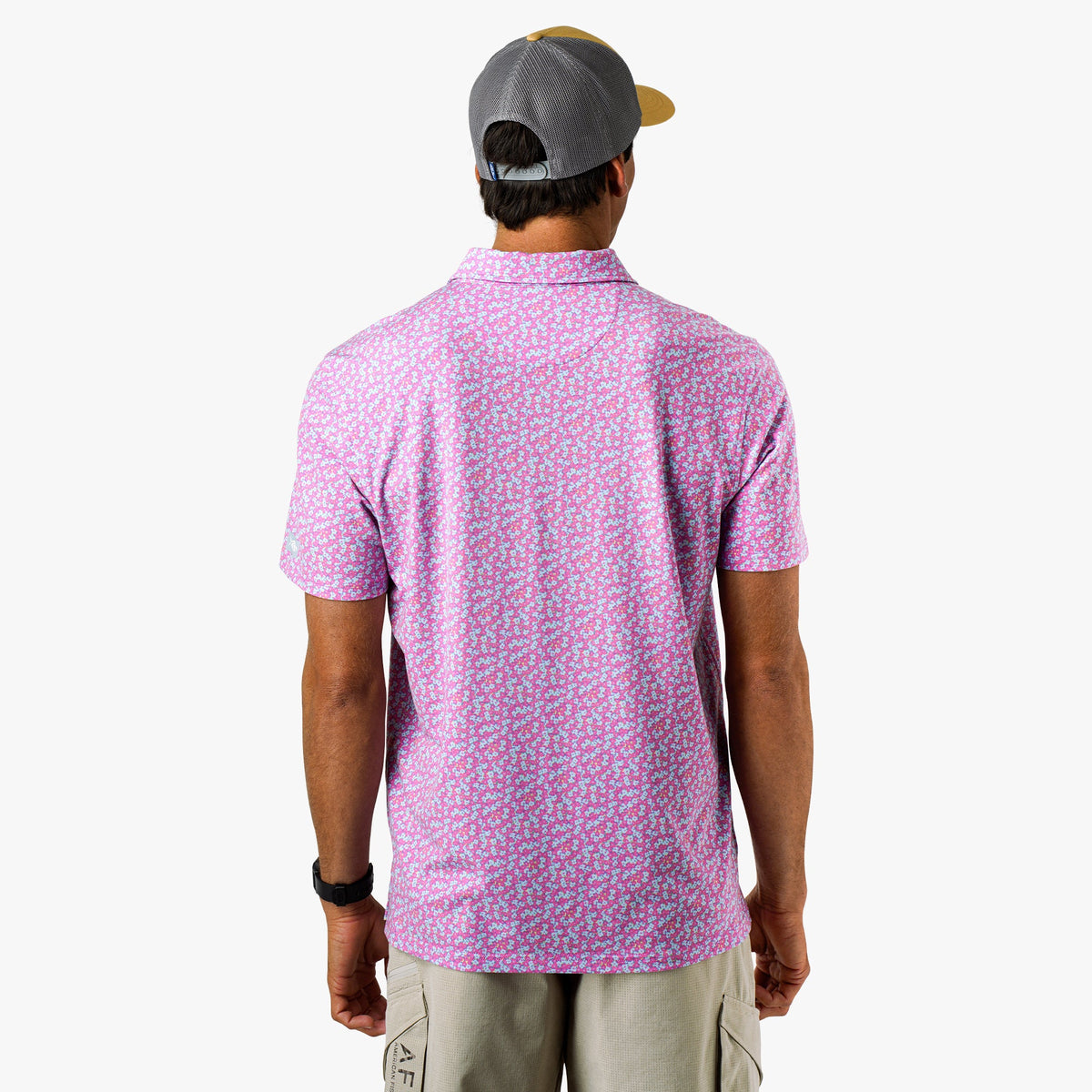 Quiet Tide Print Qualifier Printed Performance Polo Shirt / AFTCO Value