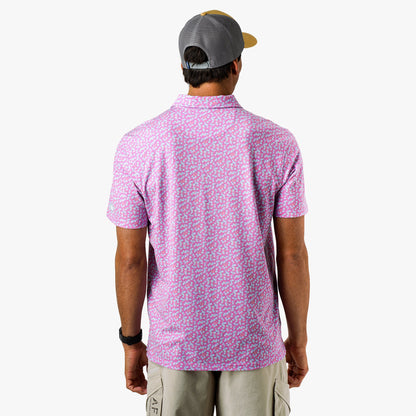 Quiet Tide Print Qualifier Printed Performance Polo Shirt / AFTCO Value