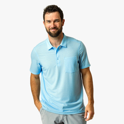 Fathom Qualifier Printed Performance Polo Shirt / AFTCO Best Price