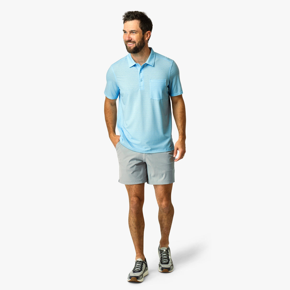 Fathom Qualifier Printed Performance Polo Shirt / AFTCO Best Price