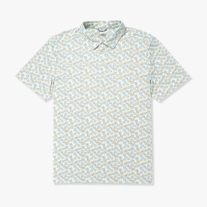 Aqa Glass Boatbar Printed Performance Polo Shirt / AFTCO Exclusive