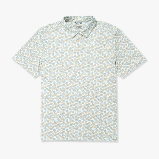 Aqa Glass Boatbar Printed Performance Polo Shirt / AFTCO Exclusive