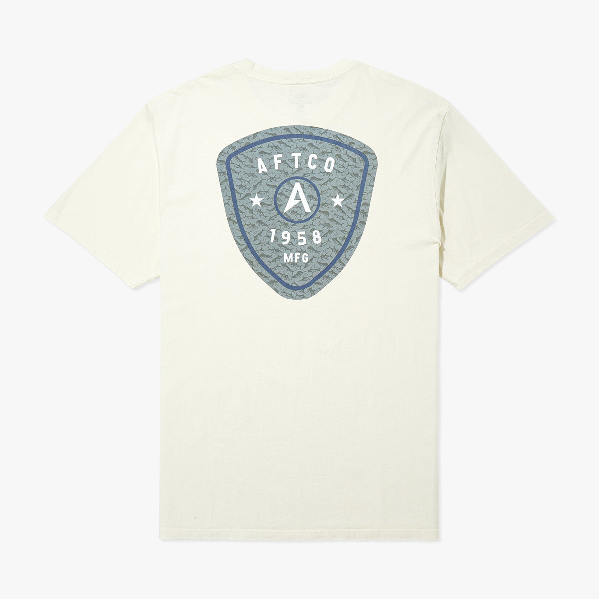 Cream Shield Short Sleeve Men's Fishing T-Shirt / AFTCO Discount